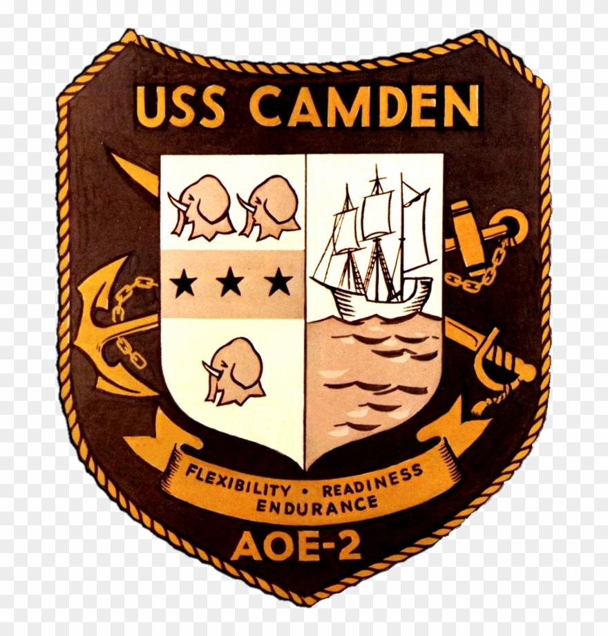 Uss Camden Insignia, 1967 - Uss Camden (aoe-2) Clipart