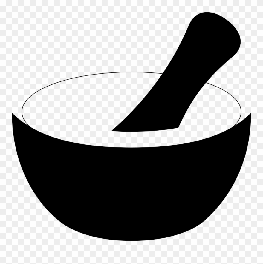 Image Black And White Download Mortar And Pestle Clipart - Png Download