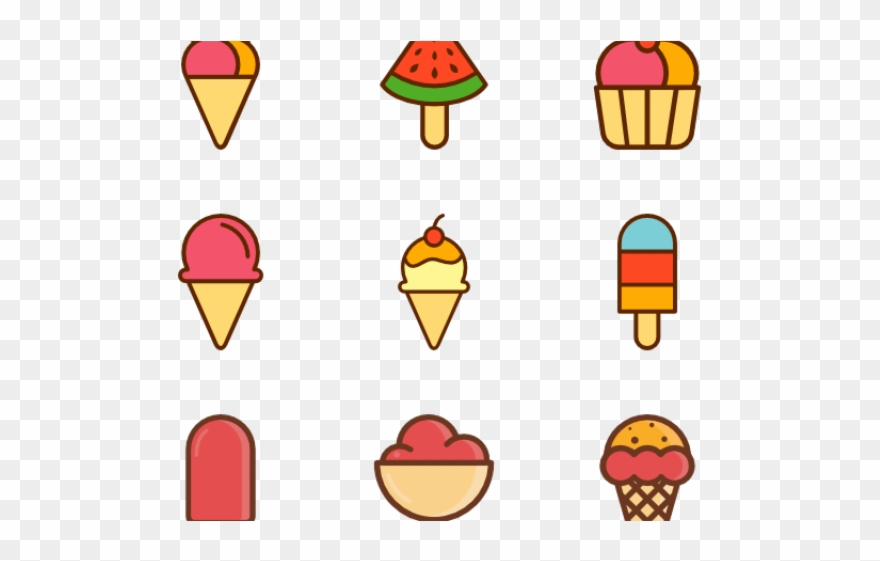 Ice Cream Clipart Orange - Gelato - Png Download