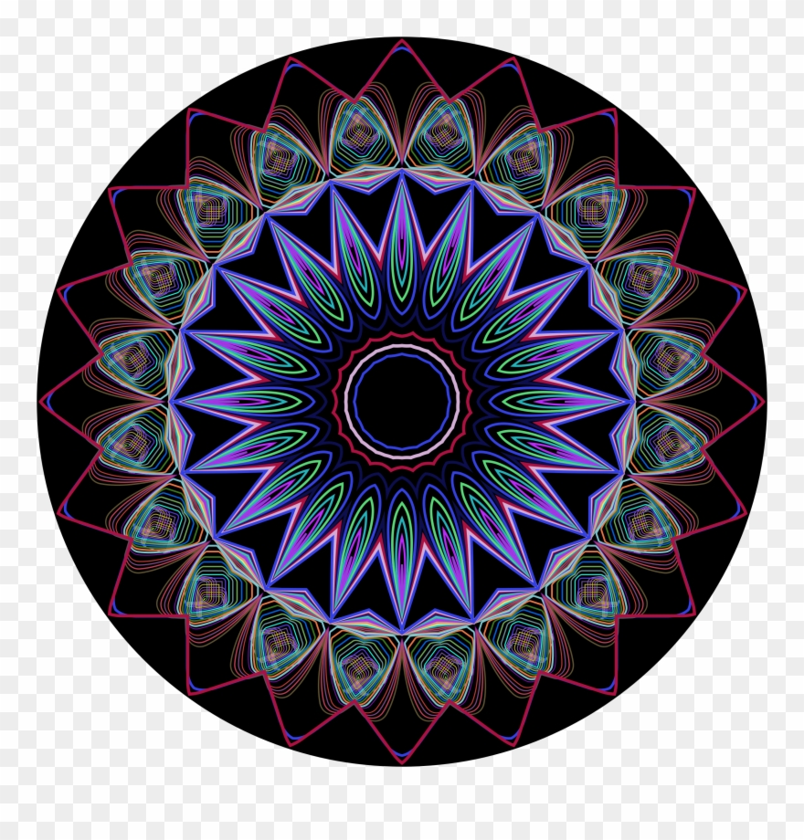 This Free Icons Png Design Of Prismatic Mandala Line Clipart