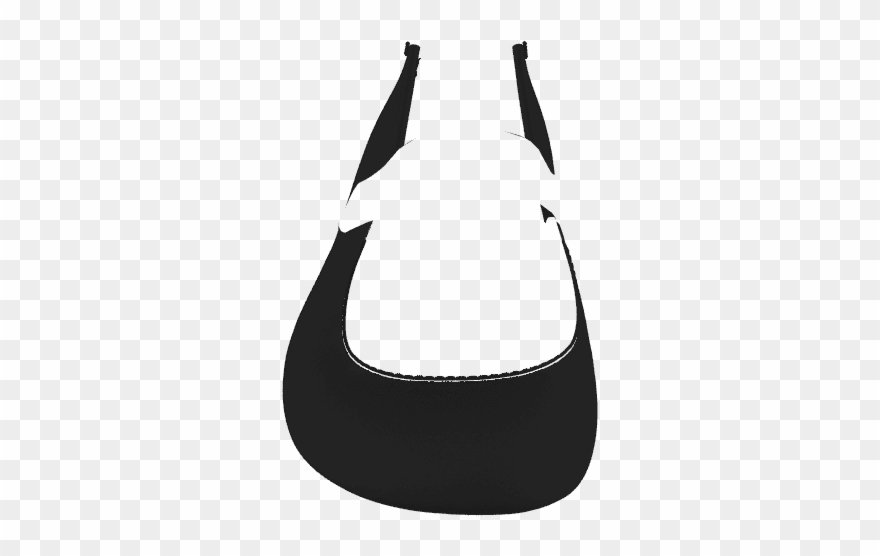 R502 Black Aniline - Hobo Bag Clipart