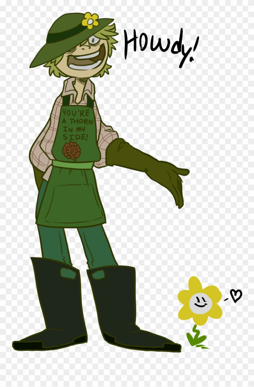 “ So I Created A Human Flowey For That One Au - Cartoon Clipart