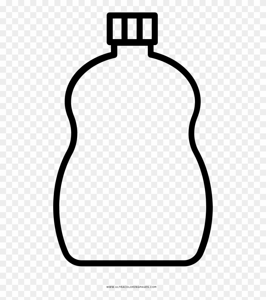 Detergent Coloring Page - Glass Bottle Clipart