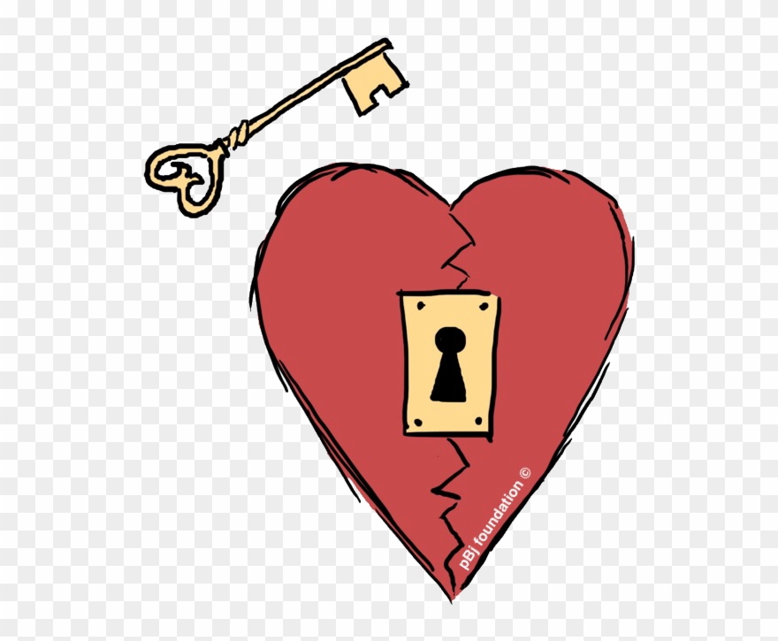 Pink Key Hole Wm - Heart Clipart