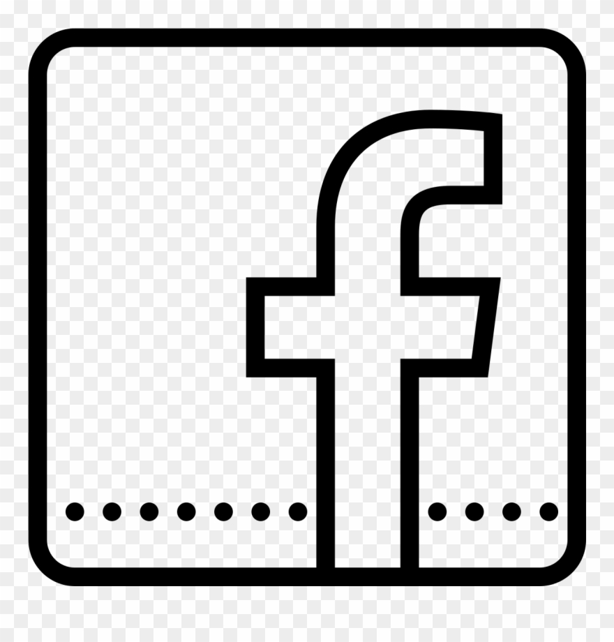 Find Us On Facebook Icon - Facebook Icon Outline Png Clipart