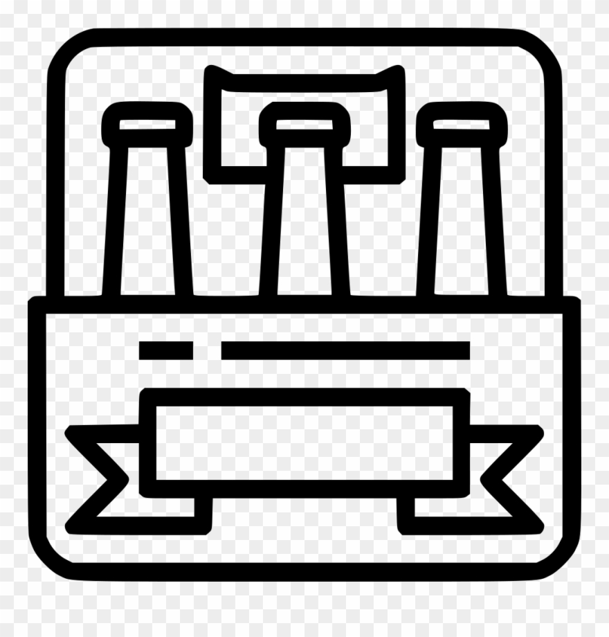 Pack Bottle Package Six Comments - Icon Clipart