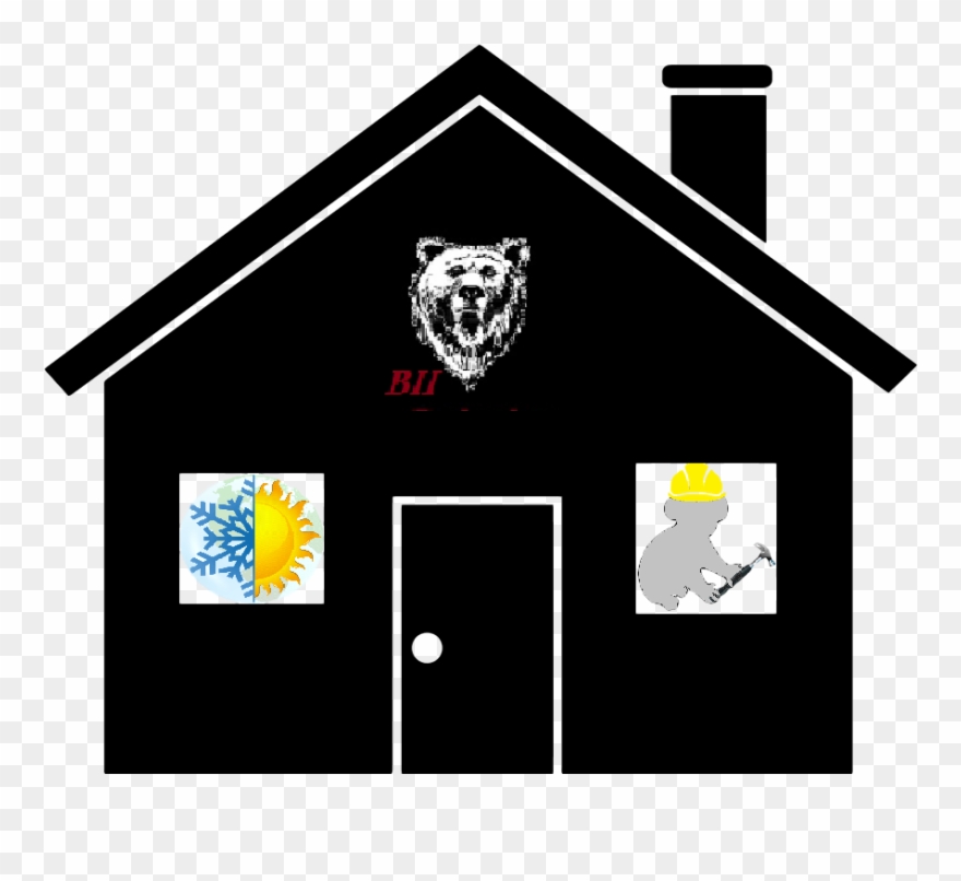 Bear Industries 2, Inc - Cartoon House In Black Clipart