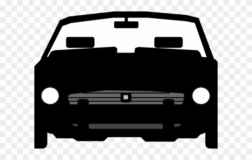 Vector Clipart Car - Car Front View Png Silhouette Transparent Png
