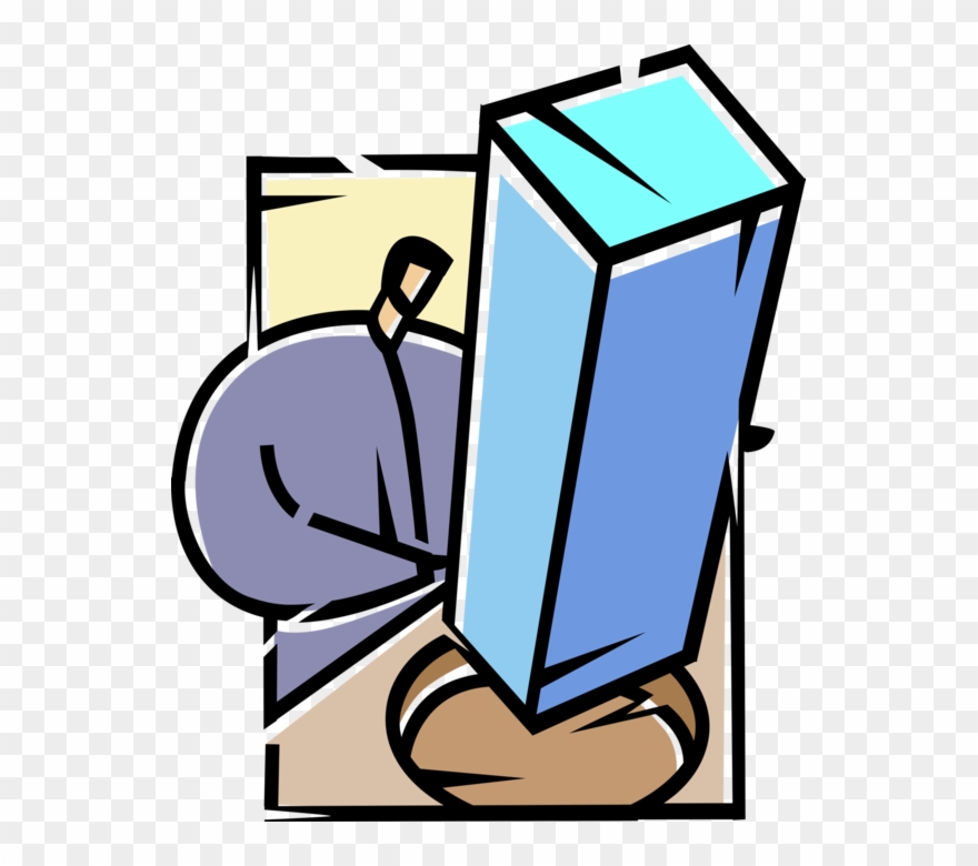 Vector Illustration Of Businessman Faces Dilemma Fitting Clipart