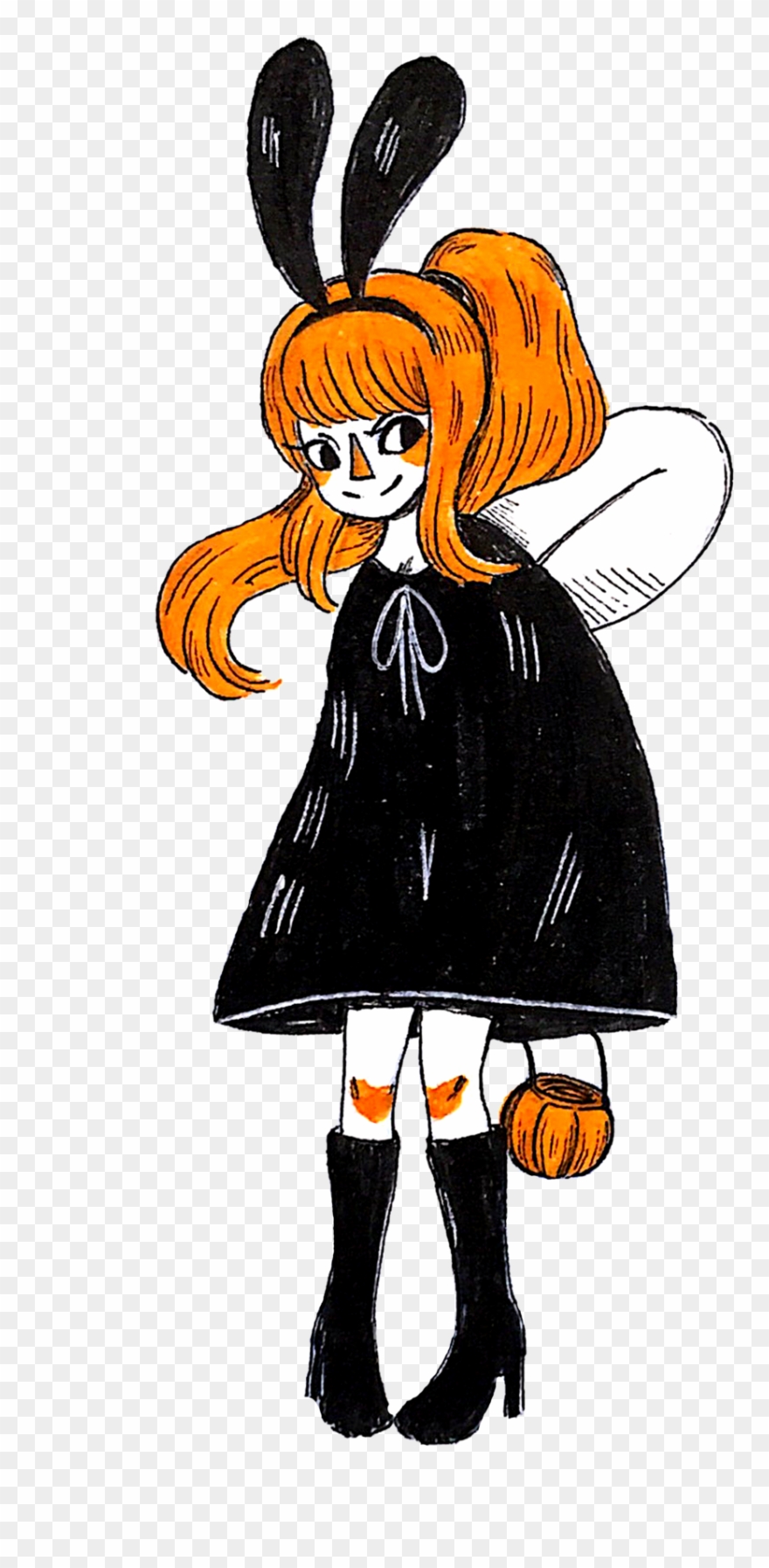 Be A Sexy Handsome-kneed, Poncho Wearing Moth Bunny - Illustration Clipart