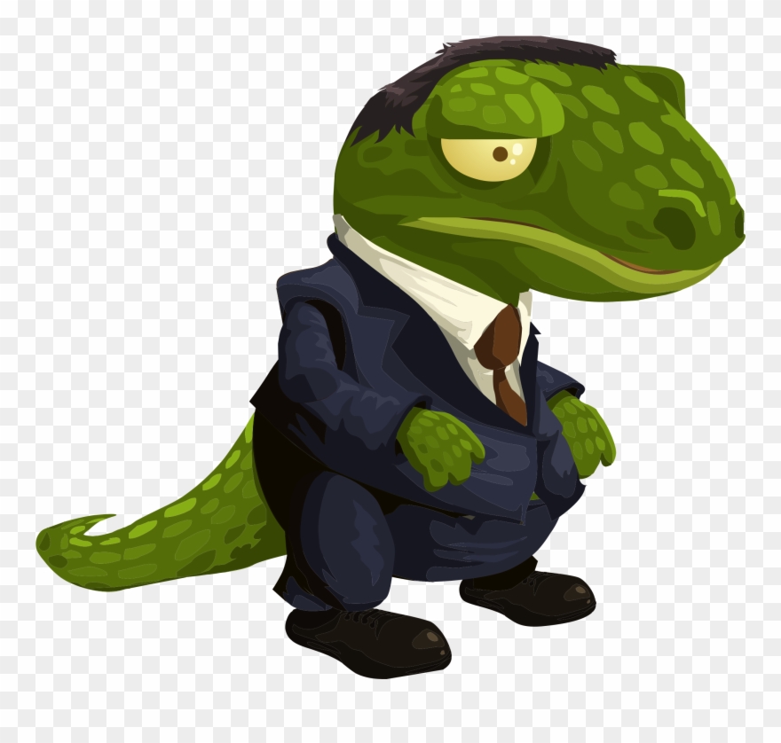 Big Image - Crocodile With Suit Clipart