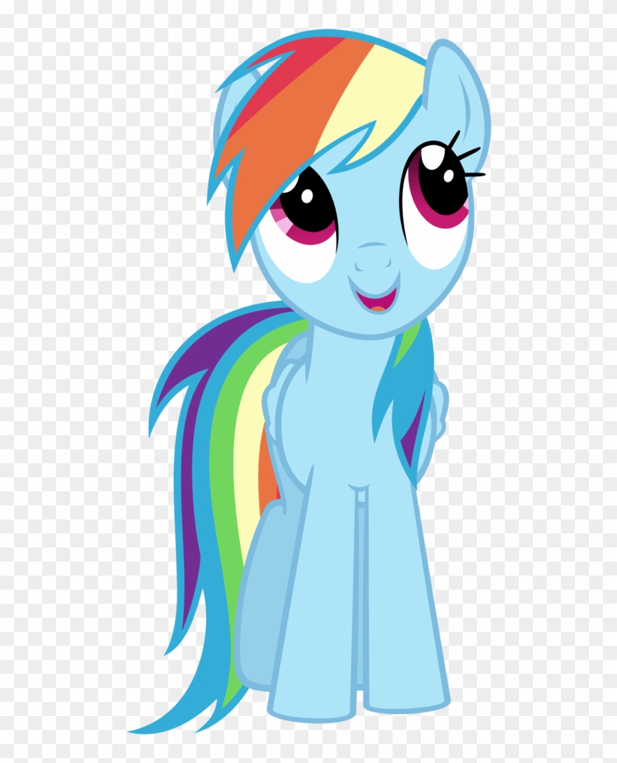 Rainbow Dash Looking Up - Little Pony Friendship Is Magic Clipart