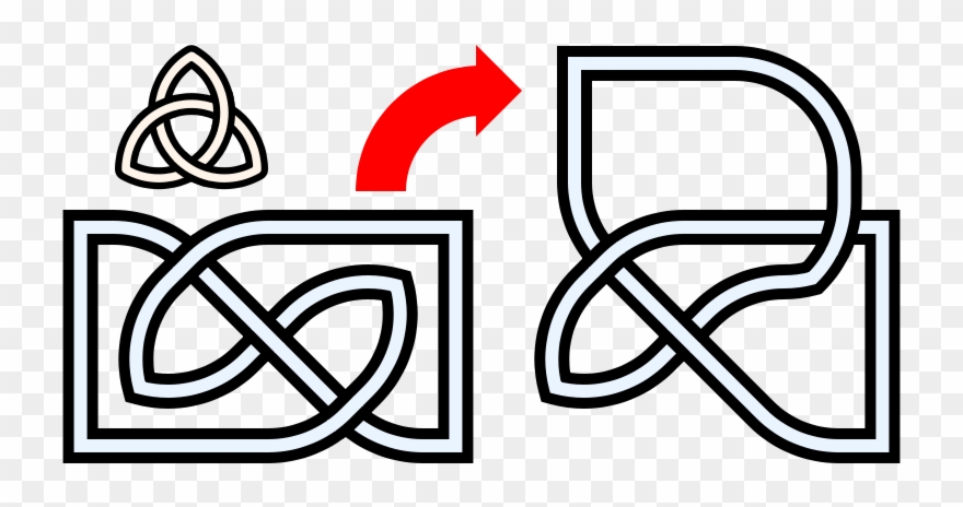 Trefoil Non 3 Symm Flip Demonstration - Television Vector Clipart