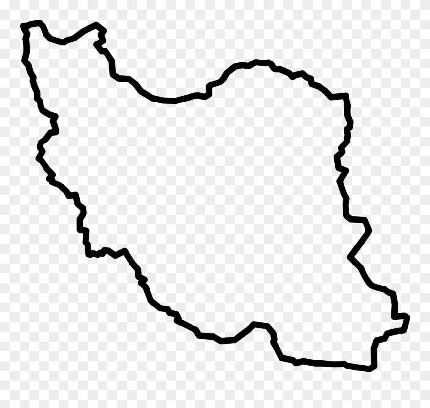 Open - Iran Map Vector Png Clipart