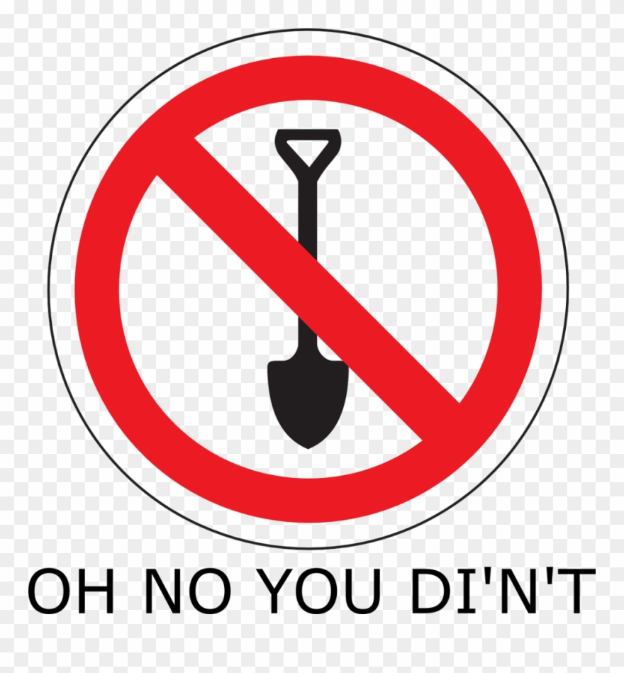 Digging - No Urinating Sign Clipart