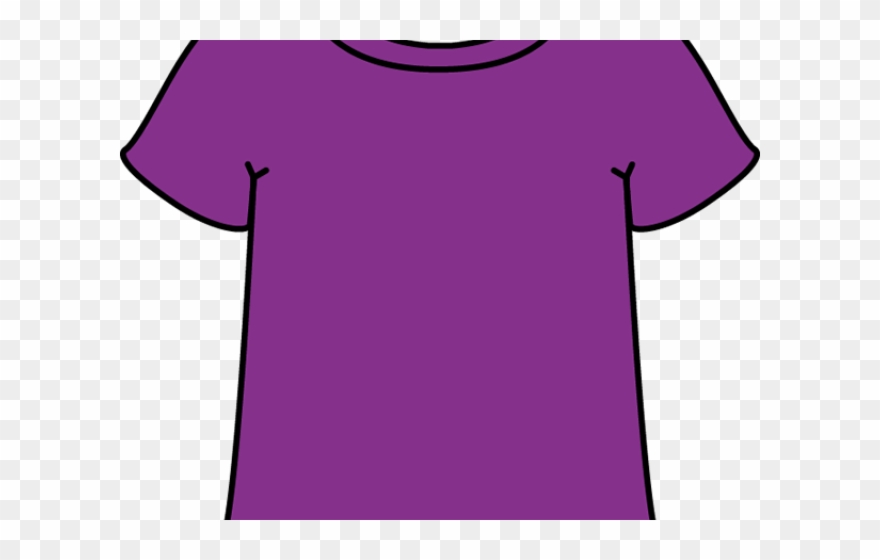 Clothes Clipart Transparent Background - Purple Shirt Clip Art - Png Download