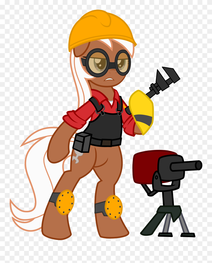 Engineering Clipart Hardhats - Team Fortress 2 Engineer Pony - Png Download