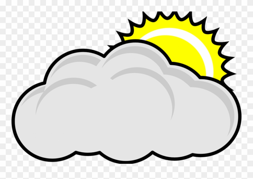Sunless January Darkens Students' Moods - Sun And Clouds Clipart Black And White - Png Download