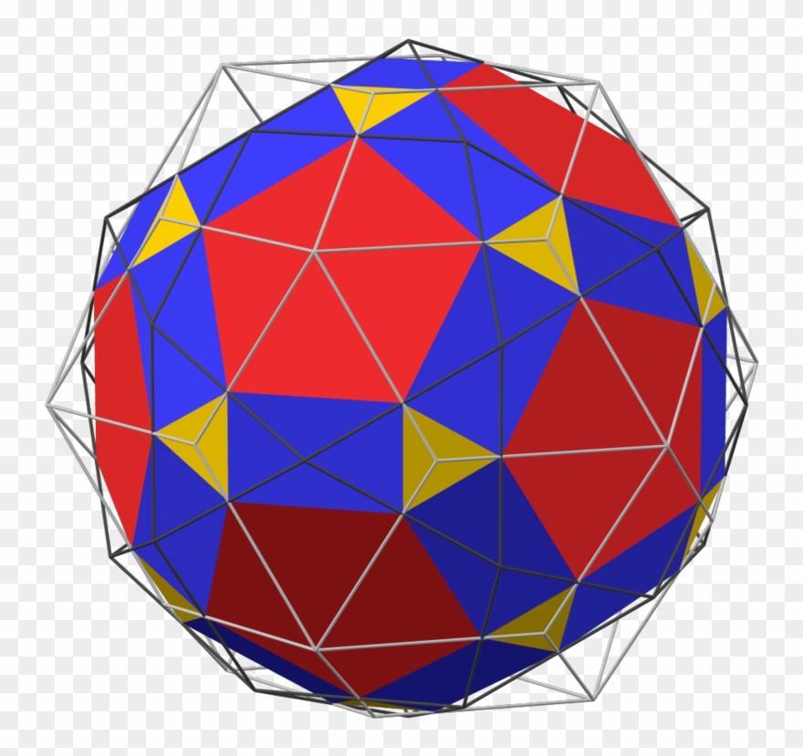 Nonuniform Rhombicosidodecahedron As Core Of Dual Compound - Triangle Clipart
