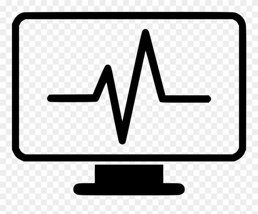 Png File Svg Monitoring Icon Black And White Clipart (3834751