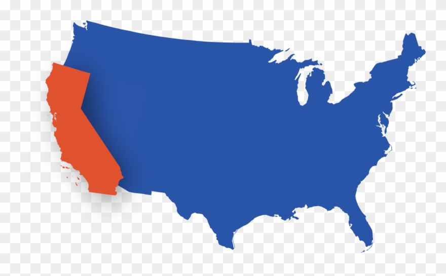And California Also Has A Lower Mortality Rate Than - Vector United States Png Clipart