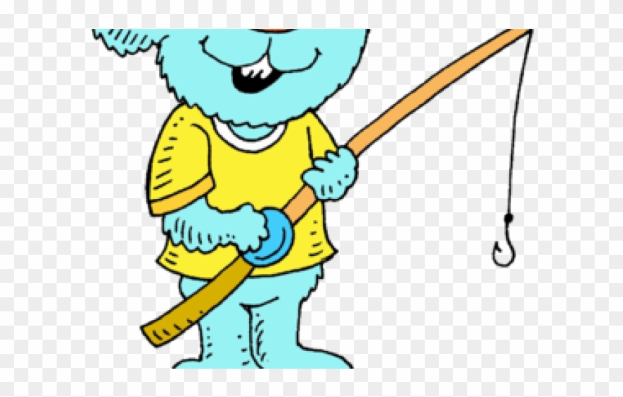 Fishing Rod Clipart Childrens - Cartoon - Png Download