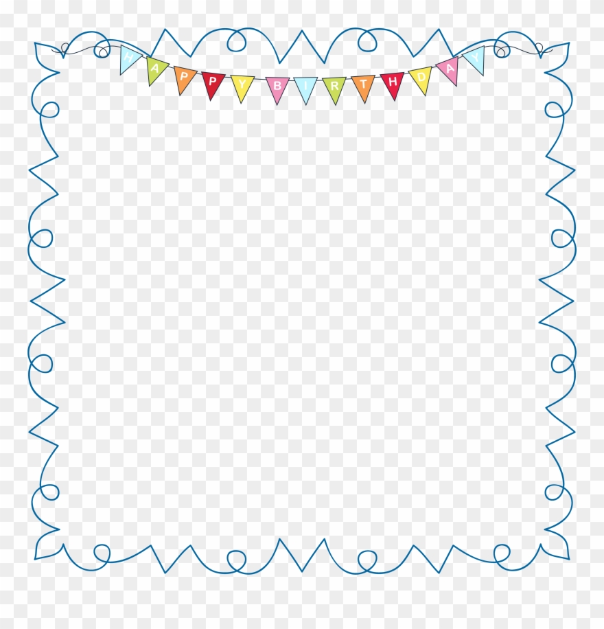 Frames Clipart Happy Birthday Ilrations Hd Images - Clipart Happy Birthday Frame - Png Download