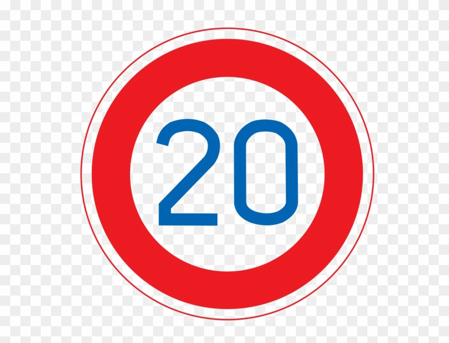 Number 20 Png Background Image - Speed Limit Sign Japan Clipart