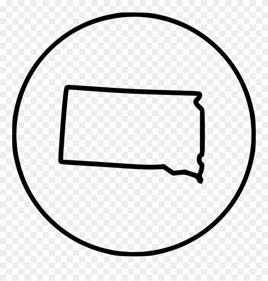 South Dakota Comments - Line Art Clipart