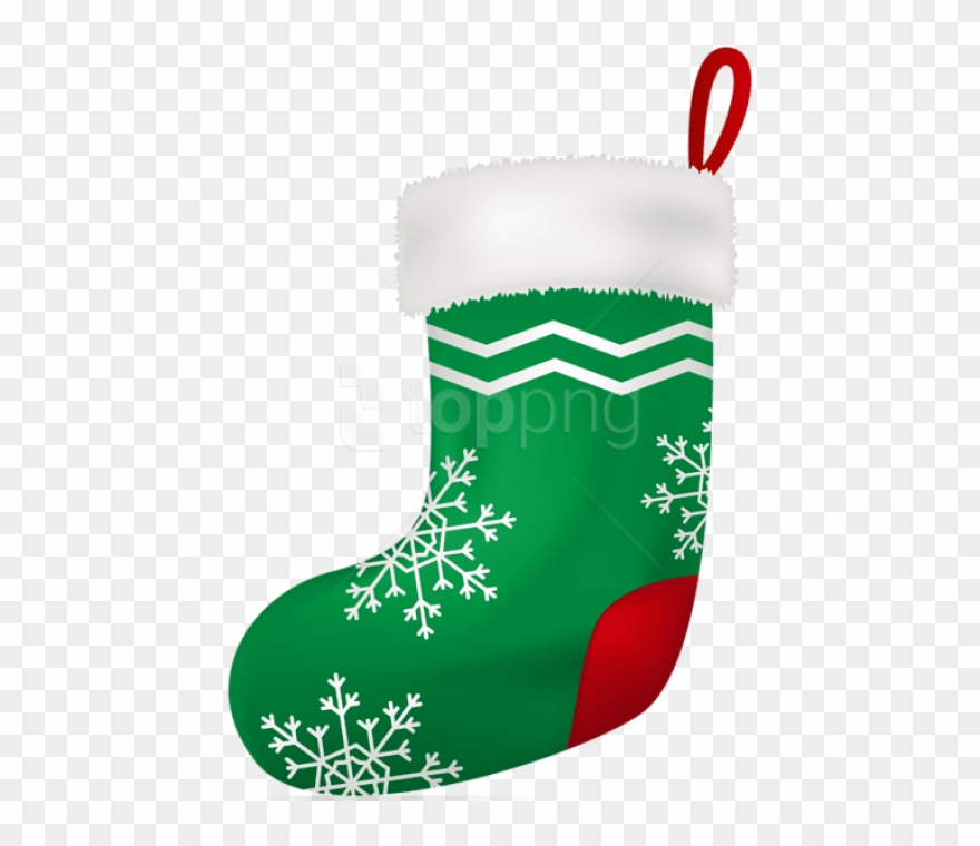 Christmas Green Stocking Png - Blue Christmas Stocking Clipart Transparent Png
