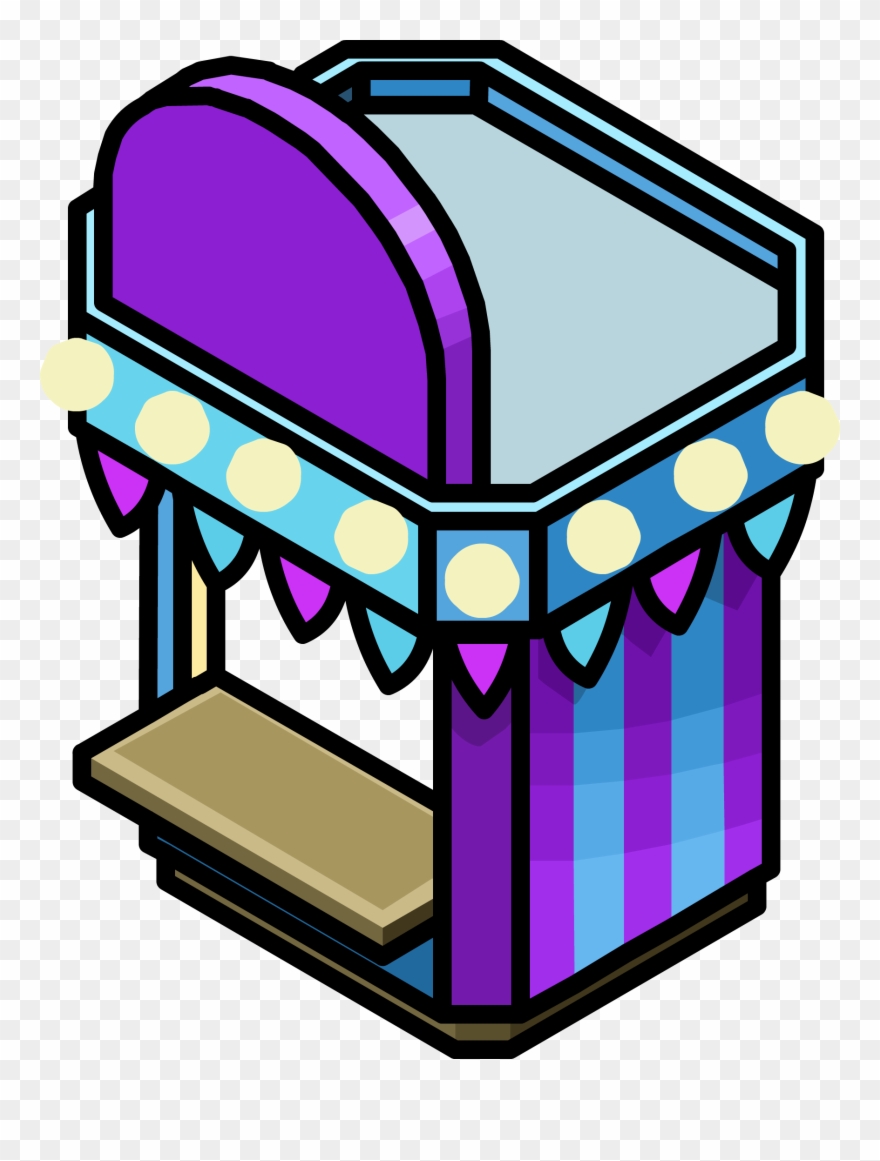 Puffle Paddle Booth - Game Booth Clip Art - Png Download