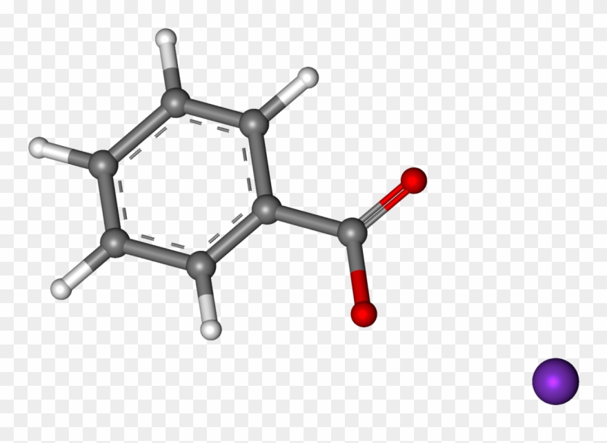 Potassium Benzoate Ball And Stick - Ball-and-stick Model Clipart