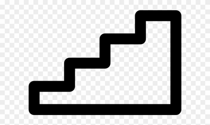 Stairs Clipart Level - Steps White Icon Png Transparent Png