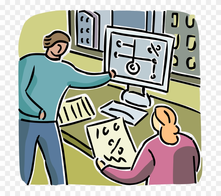 Vector Illustration Of Business Colleagues Agree On Clipart