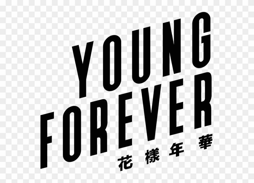 Bts Logo Png Clipart Black And White Library - Young Forever Bts Overlays Transparent Png