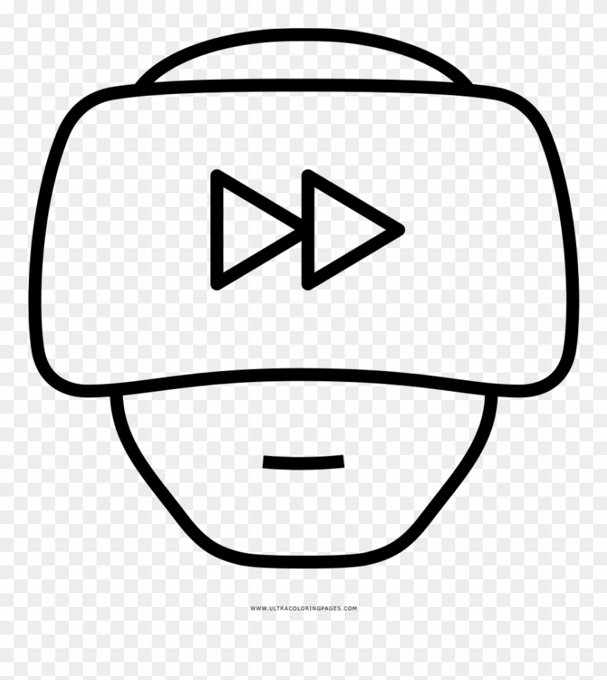 Virtual Reality Goggles Coloring Page - Óculos De Realidade Virtual Desenho Clipart
