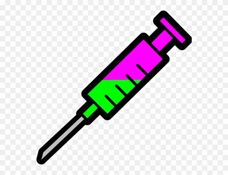 Cartoon Syringe Clip Art - Needle Clipart - Png Download