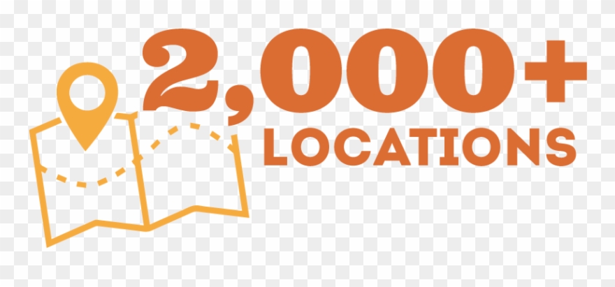 2000 Plus Locations - Graphic Design Clipart