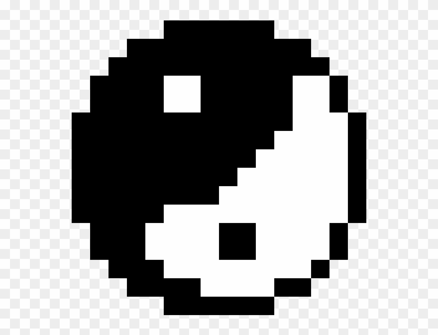 Yen N Yang - Pixel Yin Yang Clipart
