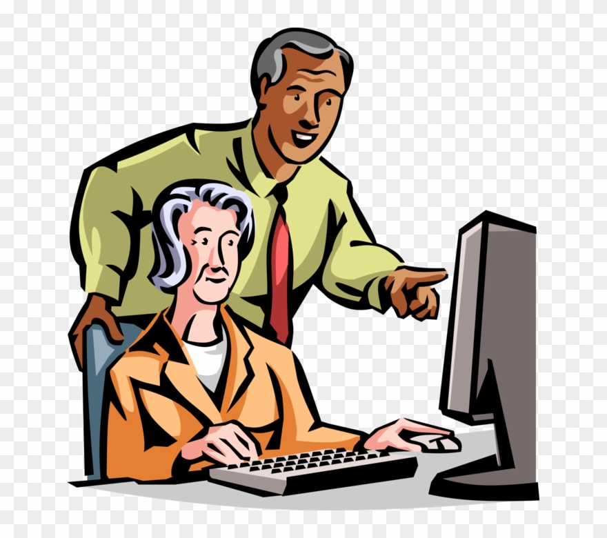 Vector Illustration Of Retired Elderly Senior Citizen Clipart