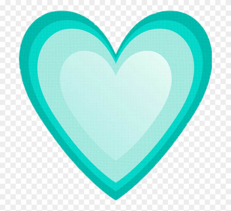 Transparent Teal Heart - Turquoise Heart Clipart