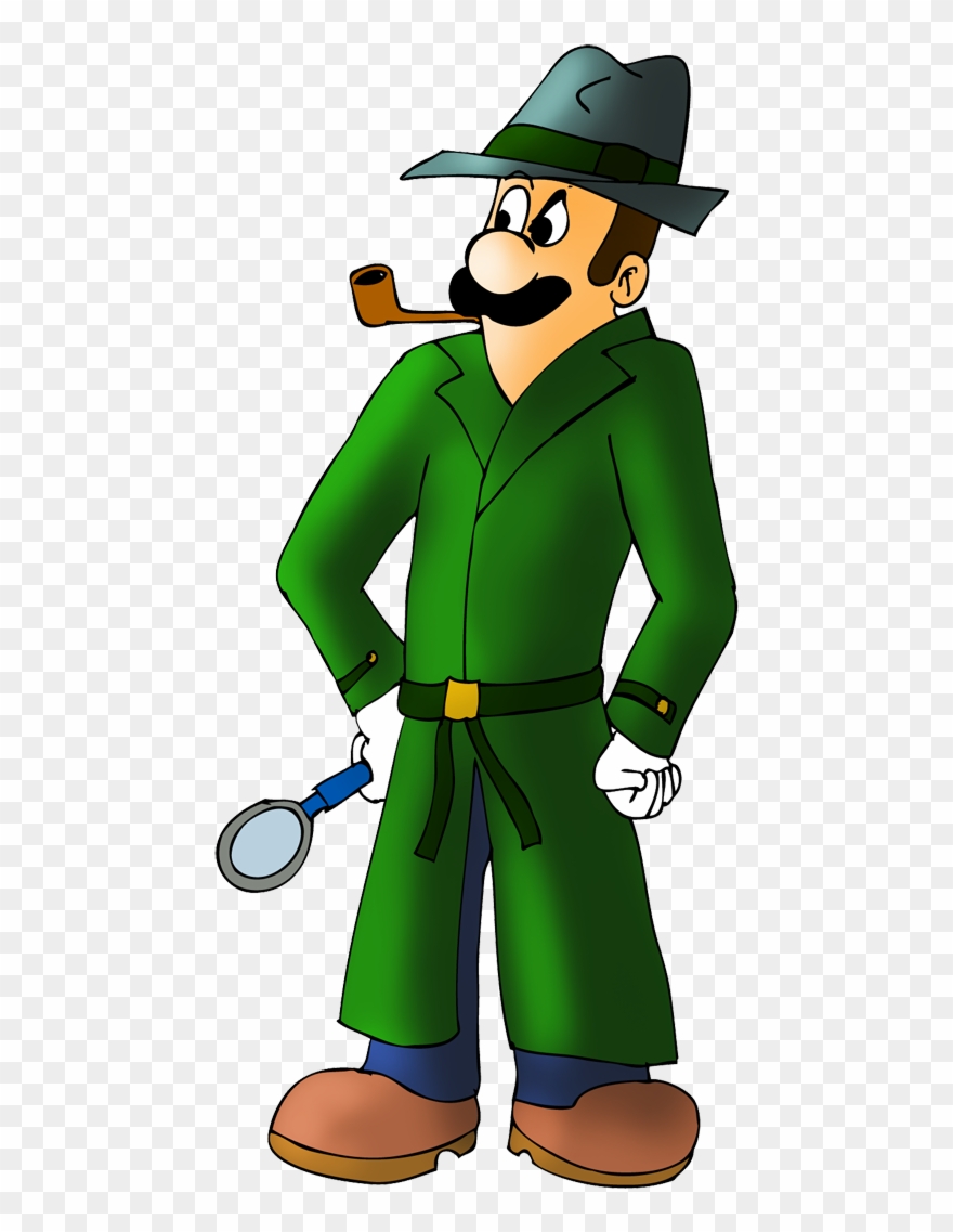 Luigi The Private Detective By Zefrenchm - Detective Mario Clipart