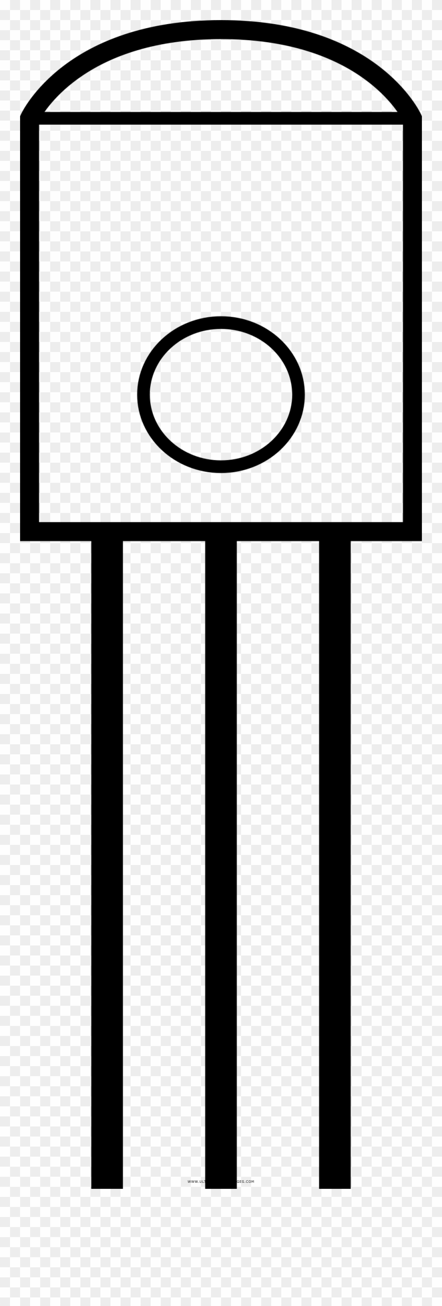 Transistor Coloring Page - Circle Clipart