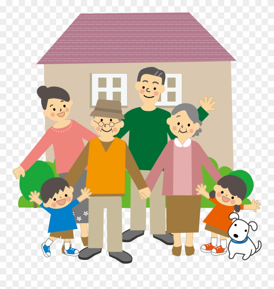 Toin Town Local Elderly Care Management Center - 家 と 家族 イラスト Clipart