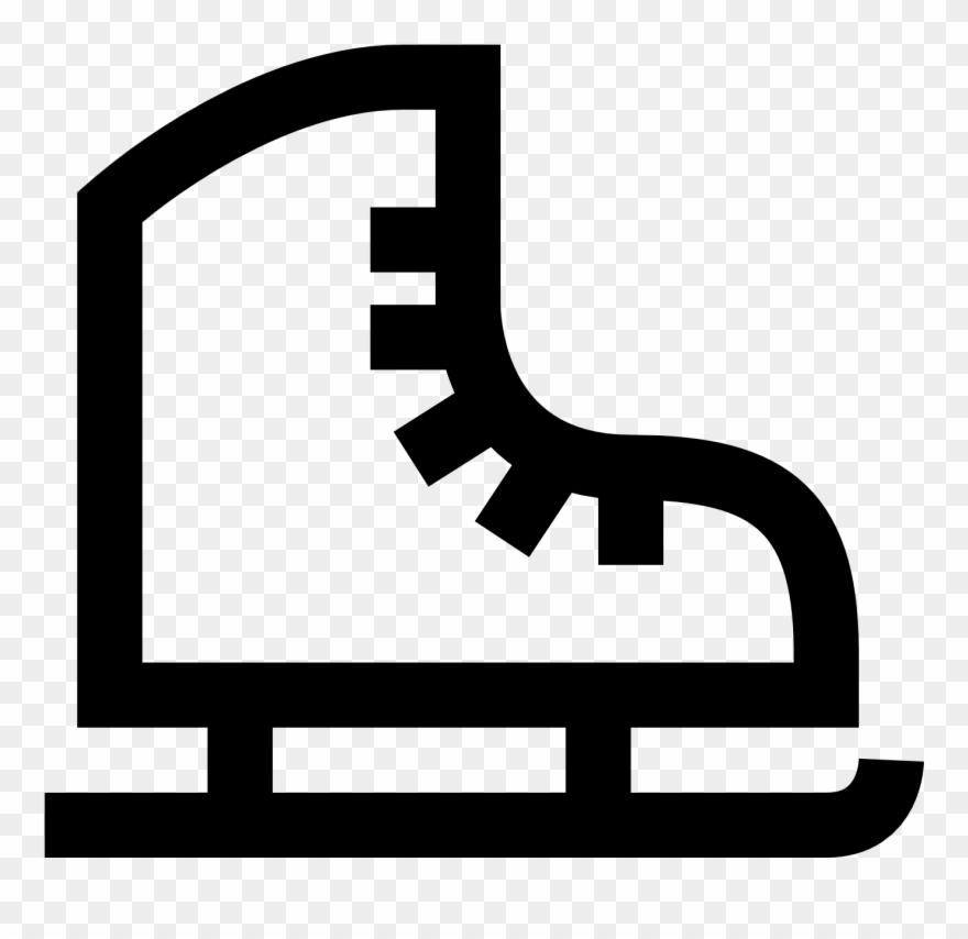 Ice Skate Icon - Logo Patin A Glace Clipart