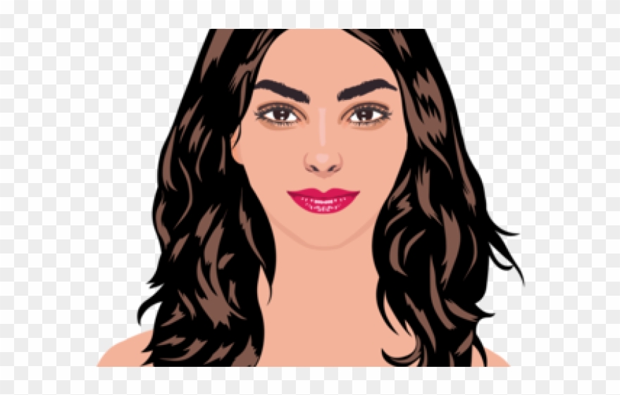 Hairstyles Clipart Spiked Hair - Brown Haired Woman - Png Download