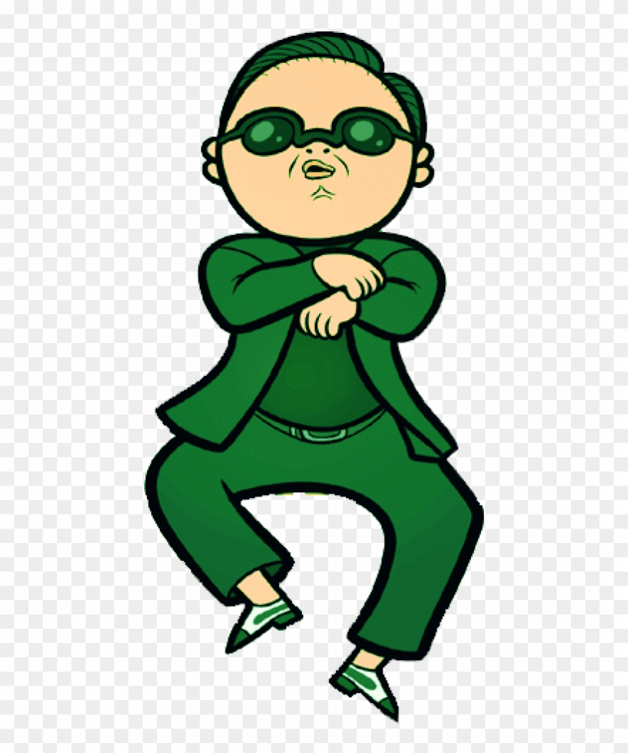 Free Png Download Gangnam Style Cartoon Animated Gif - Psy Gangnam Style Dance Cartoon Clipart