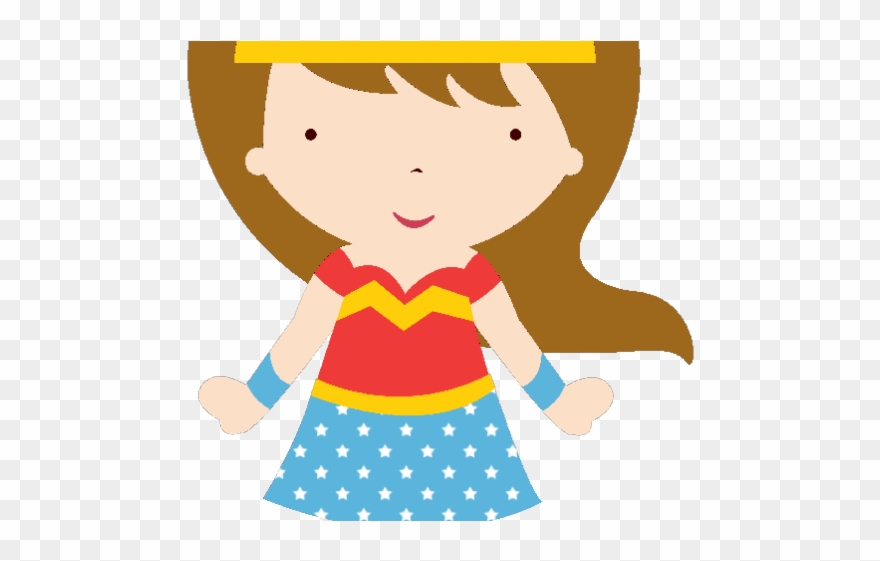 Doll Clipart Superhero - Wonder Woman Baby Clip Art - Png Download