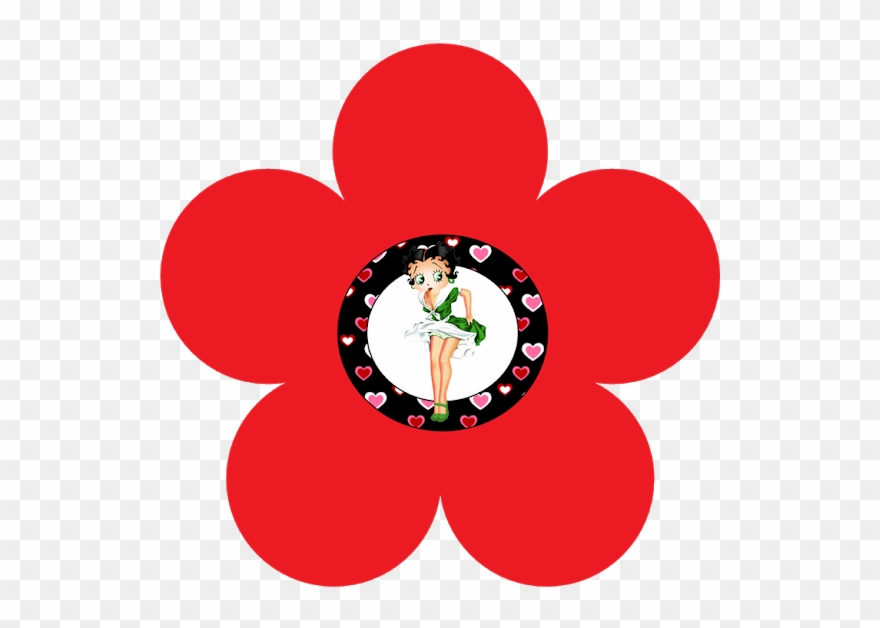 Free Betty Boop Printables - Clip Art Color Flower - Png Download
