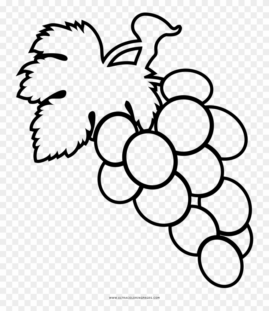 Uvas Para Colorear With Dibujo De Racimo Uvas Para - Simbolos Da Pascoa Para Colorir Clipart